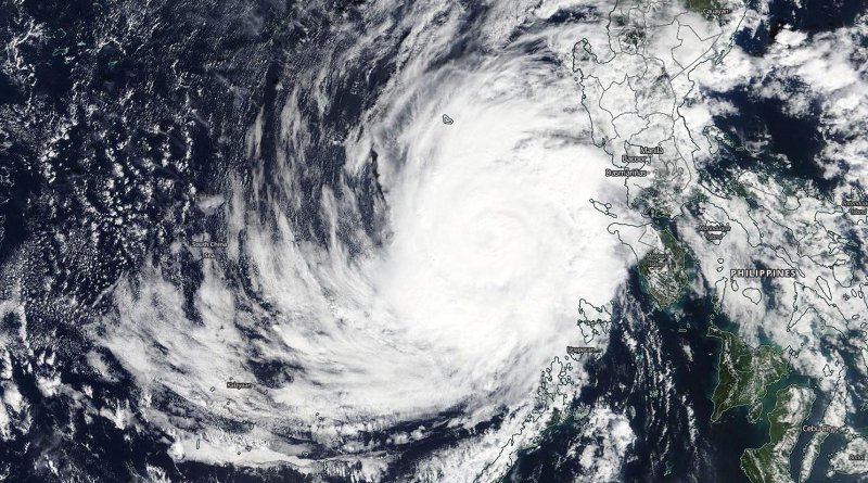 On Dec. 26, 2019, the MODIS instrument that flies aboard NASA's Terra satellite provided a visible image of Tropical Storm Phanfone re-strengthening in the South China Sea.