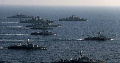 File photo of joint naval drill of Iran, Russia and China. Photo Credit: Fars News Agency