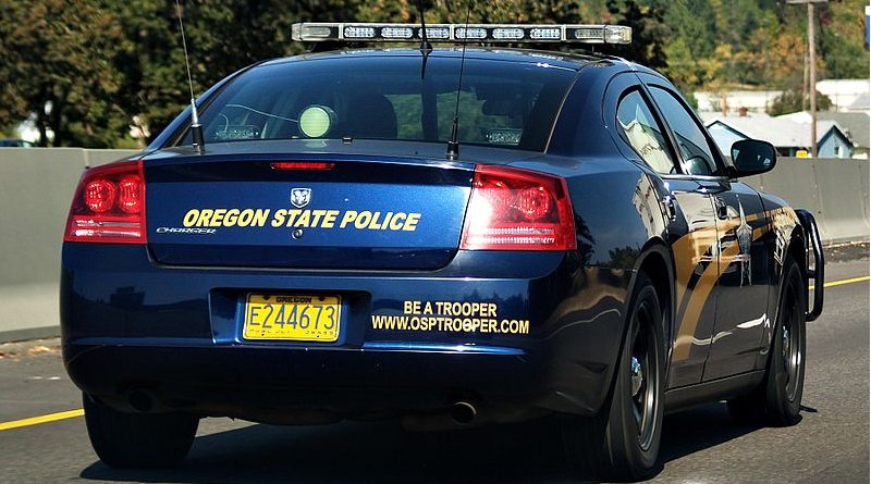 An Oregon State Police car. Photo Credit: Matt Zalewski, Wikipedia Commons