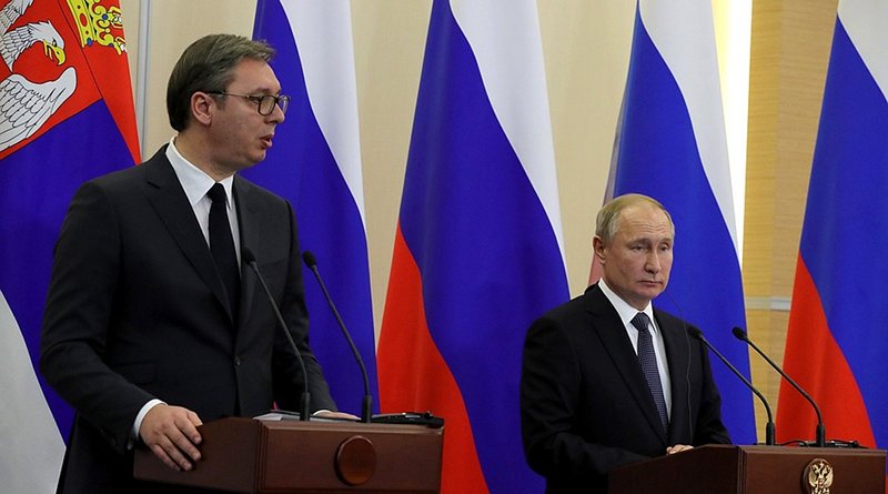 Russia President Vladimir Putin with President of the Republic of Serbia Aleksandar Vucic. Photo Credit. Kremlin.ru