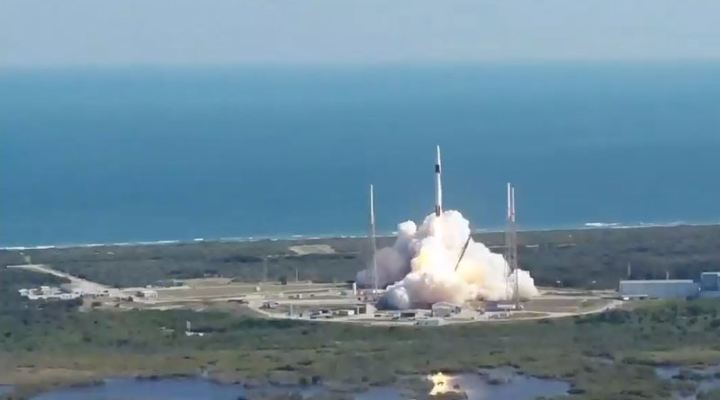 SpaceX launches its 19th cargo resupply mission to the International Space Station from Space Launch Complex 40 at Cape Canaveral Air Force Station in Florida. Credits: NASA TV