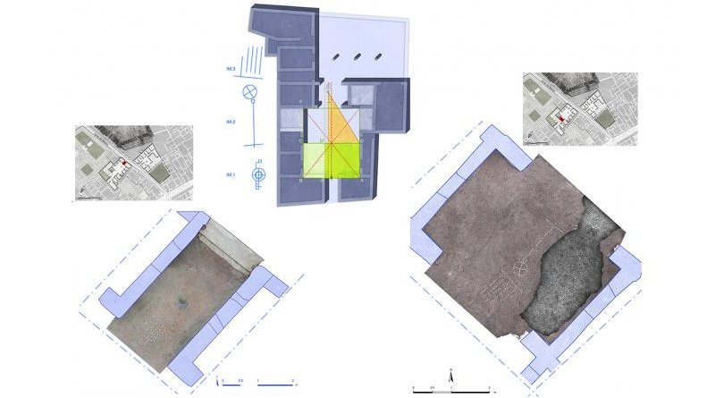 The newly discovered images probably referring to the Roman surveyors. CREDIT L. Ferro, G. Magli, M. Osanna