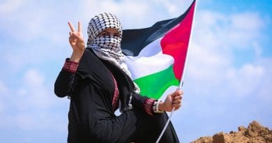 palestine woman gaza peace flag