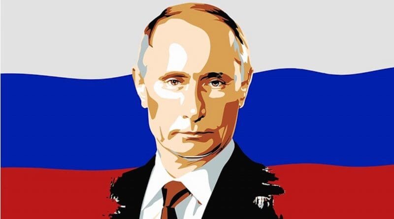 vladimir putin russia flag