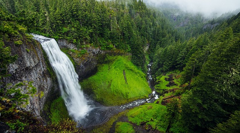 stream waterfall mountain valley