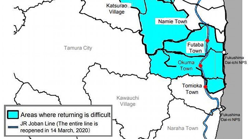 A map showing the affected area of Fukushima Prefecture (Image: METI/WNN)