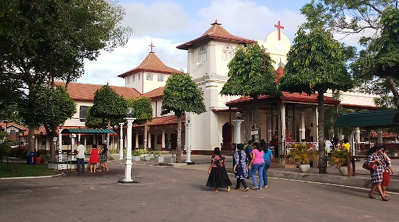St. Sebastian’s church which was damaged in the Easter Sunday bomb blast celebrates its first feast after the attack on Jan. 20. The church was consecrated and reopened to the public on July 21. (ucanews)