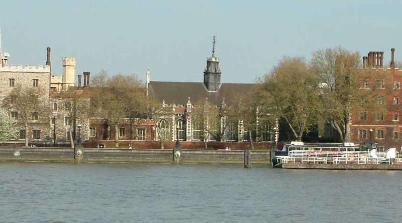 Lambeth Palace, photographed looking east across the River Thames, London. Photo Credit: Wikipedia Commons