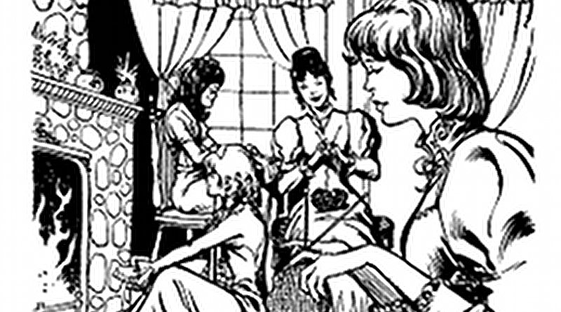 The March Sisters. An illustration from Baronet Books' Great Illustrated Classics: Little Women. Source: Wikipedia Commons