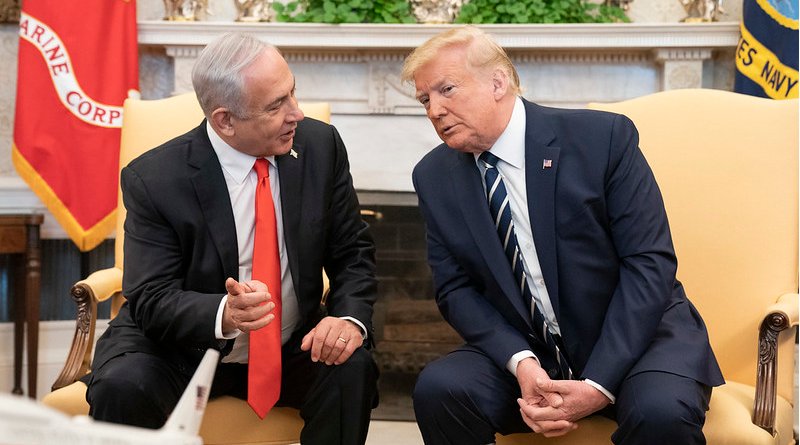 President Donald J. Trump participates in a bilateral meeting with Israeli Prime Minister Benjamin Netanyahu Monday, Jan. 27, 2020, in the Oval Office of the White House. (Official White House Photo by Shealah Craighead)