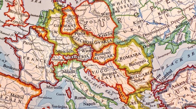 central europe eastern map