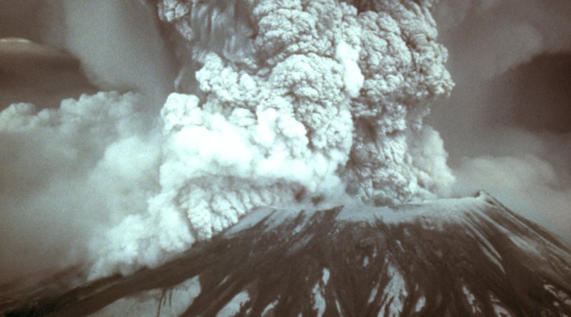 Mount St. Helens, Washington eruption in 1980. Photo Credit: Austin Post, Wikipedia Commons