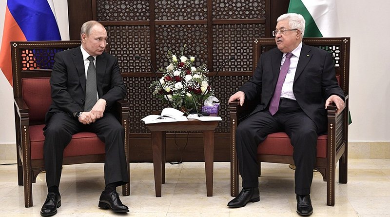 Russia's Vladimir Putin with President of the State of Palestine Mahmoud Abbas. Photo Credit: Kremlin.ru