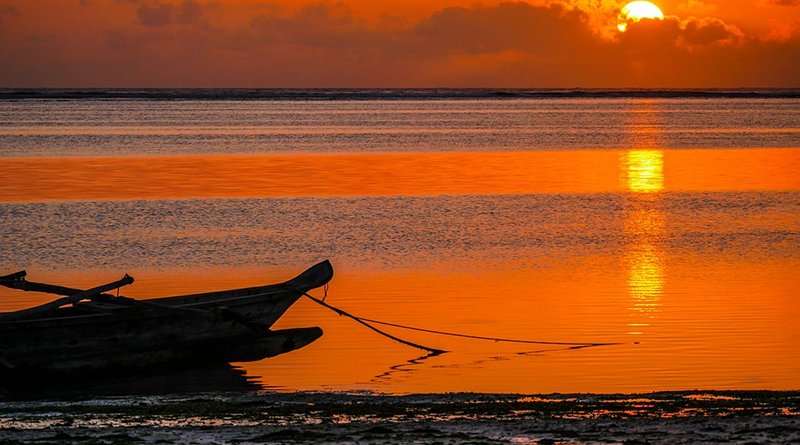 indian ocean fishing boat sunset