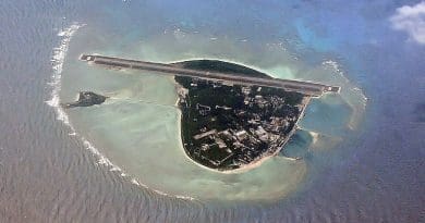 South-east facing aerial view of China-settled Woody Island. The island is also claimed by Taiwan and Vietnam. Photo Credit: Paul Spijkers, Wikipedia Commons