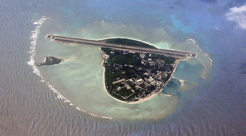 South-east facing aerial view of China-settled Woody Island. The island is also claimed by Taiwan and Vietnam. Photo Credit: Paul Spijkers, Wikipedia Commons