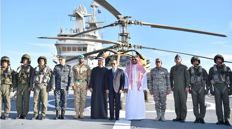 Egyptian President Abdel Fattah Al-Sisi inaugurates Berenice military base, in presence of the Crown Prince of Abu Dhabi and Deputy Supreme Commander of the United Arab Emirates (UAE) Armed Forces, Mohammed bin Zayed. Photo Credit: Twitter AlsisiOfficial, Egyptian government