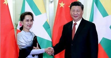 File photo of China's President Xi Jinping with State Counselor Aung San Suu Kyi of Myanmar. Photo Credit: China's Ministry of Foreign Affairs