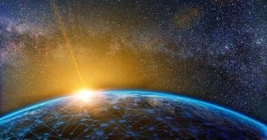 digital network blockchain earth