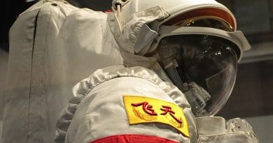 Chinese EVA spacesuit "Feitian". Photo Credit: Johnson Lau, Wikipedia Commons