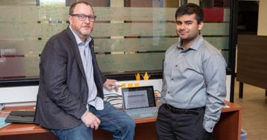 Associate professor Andrew McArthur, left, and PhD candidate Jalees Nasir are authors of the study and members of the Michael G. DeGroote Institute for Infectious Disease Research and the Department of Biochemistry and Biomedical Sciences at McMaster University. Photo courtesy McMaster University