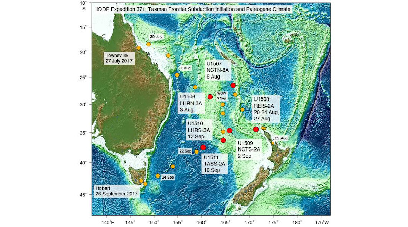 Credit: International Ocean Discovery Program, JOIDES Resolution Science Operator.