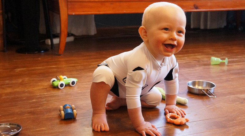 The smart jumpsuit provides the first opportunity to quantify infants' spontaneous movements outside the laboratory. CREDIT Sampsa Vanhatalo