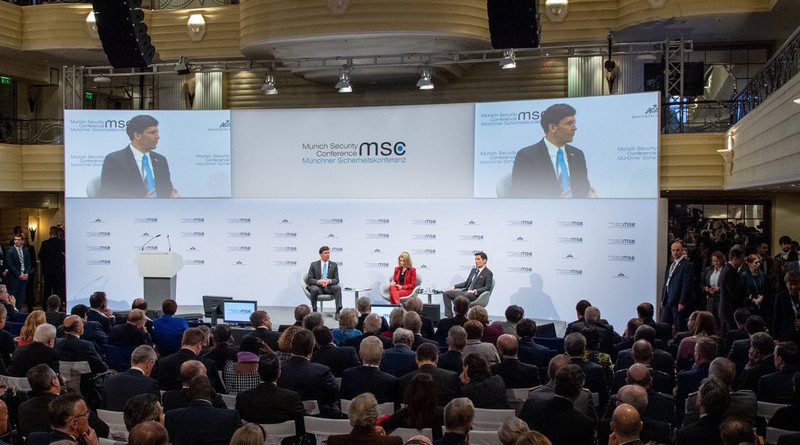 Defense Secretary Dr. Mark T. Esper provides remarks at the Munich Security Conference 2020, in Munich, Germany, Feb. 15, 2020. Photo Credit: DOD