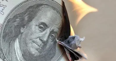 Money Burn Inflation Dollar Waste Finance Fire Investments