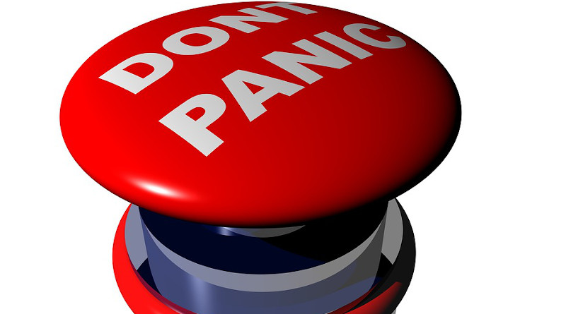 Dont Panic Panic Button Stress Worry Fear Stop