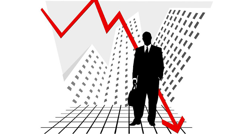Stock Market Crash Statistics Chart Graphic Bar Symbol Arrow