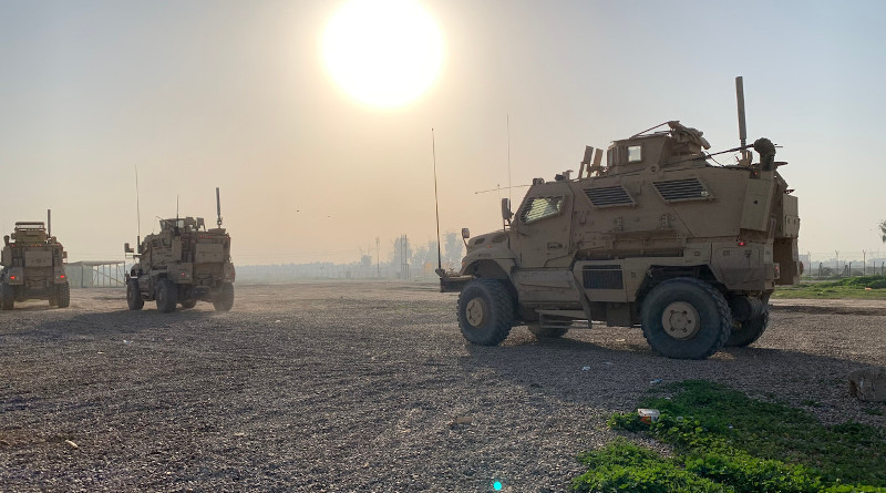 Soldiers travel to a range at Camp Taji, Iraq, Feb. 7, 2020. Photo Credit: DoD