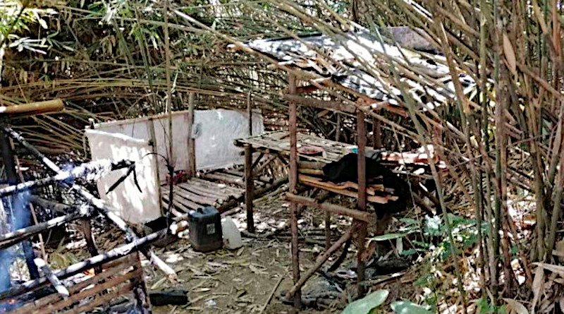 This photo released by the Philippine military shows a den that was home to suspected pro-Islamic State militants, who fled following air and artillery assaults in southern Maguindanao province, March 13, 2020. [Courtesy Armed Forces of the Philippines]