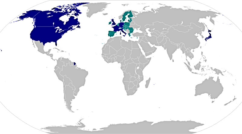 Group of Seven (G7) countries. Source: Wikipedia Commons