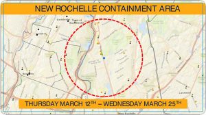 (New Rochelle containment zone: Screenshot from Twitter)