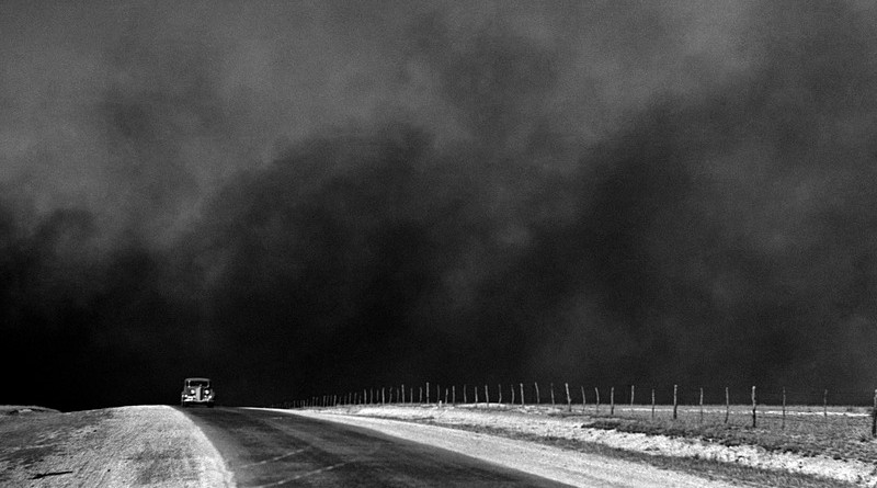 Dust Bowl Cloud Vintage Retro 1930'S Erosion Drought
