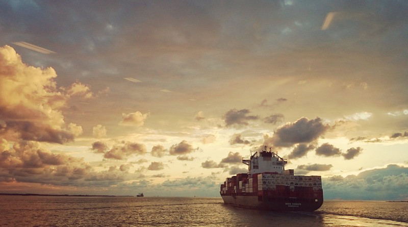 South China Sea Ship Sea Sunset Clouds Water Evening Sun Compass