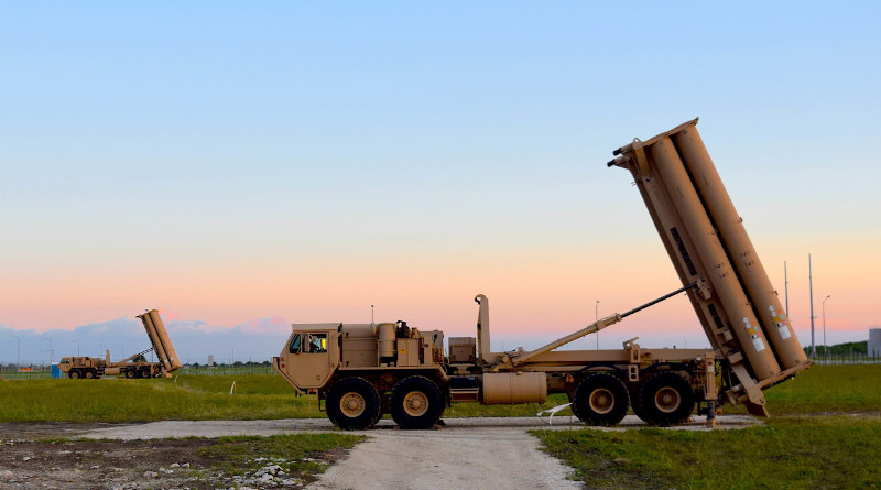 U.S. Terminal High Altitude Area Defense missile launchers point skyward at Naval Support Facility Deveselu, Romania, Sept. 1, 2019. Photo Credit: Navy Lt. Amy Forsythe