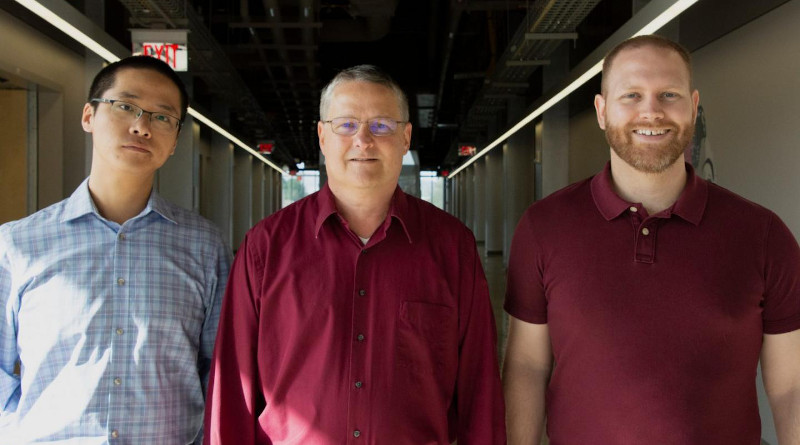 From left to right, Xinfeng Xupost, Nahum Arav, and Timothy Miller of the Department of Physics, part of the Virginia Tech College of Science. CREDIT Virginia Tech