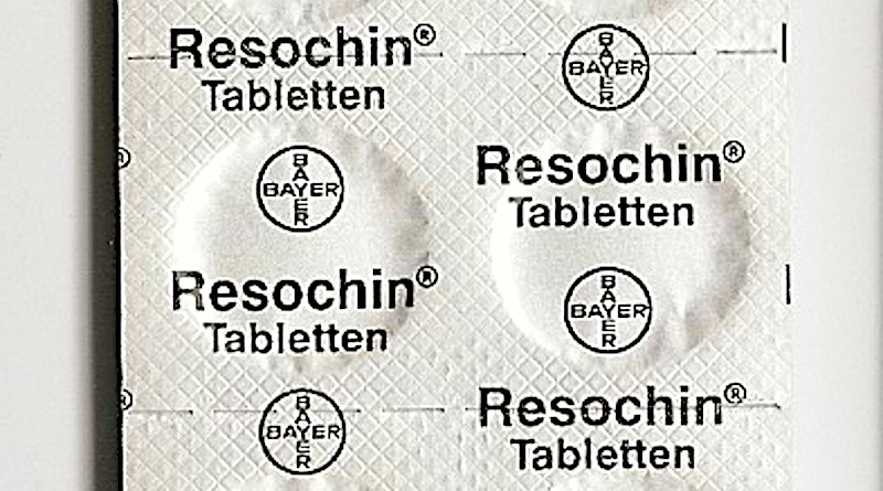 Chloroquine was discovered in 1934 by Hans Andersag and coworkers at the Bayer laboratories, who named it "Resochin". Photo Credit: Resochin tablet package, Bayer, Wikimedia Commons.