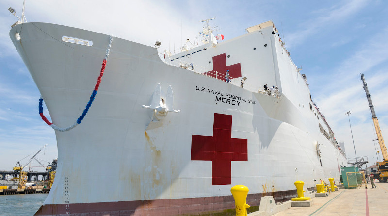 The USNS Mercy. Photo Credit: Navy Petty Officer 2nd Class Zach Kreitzer