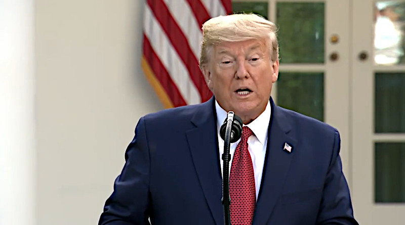 US President Donald Trump delivers press conference. Photo Credit: Screenshot White House video
