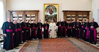 Pope Francis received at the Vatican members of the USCCB Region XII for their “ad Limina Apostolorum” visit on Feb. 3, 2020. Credit: Vatican Media