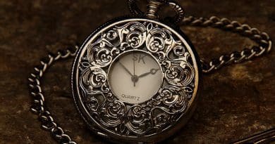 time change Pocket Watch Jewel Chain Stone Time Clock Hour