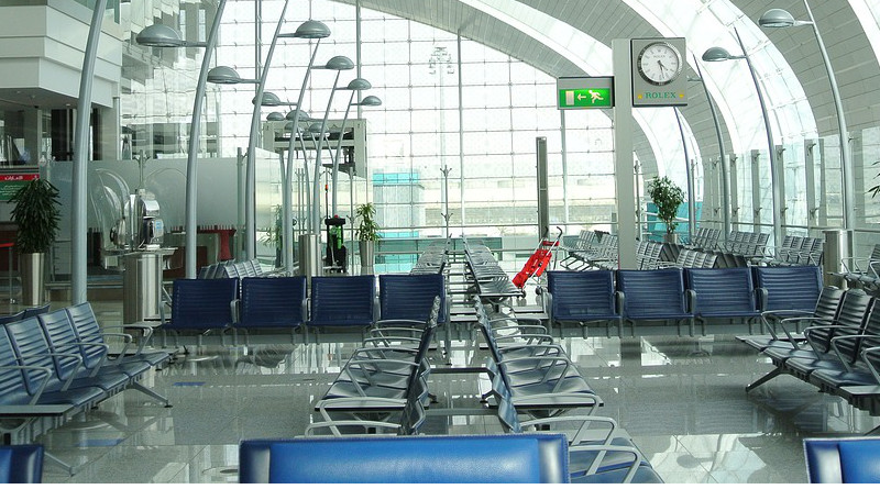 Airport Empty Dubai International Waiting Terminal