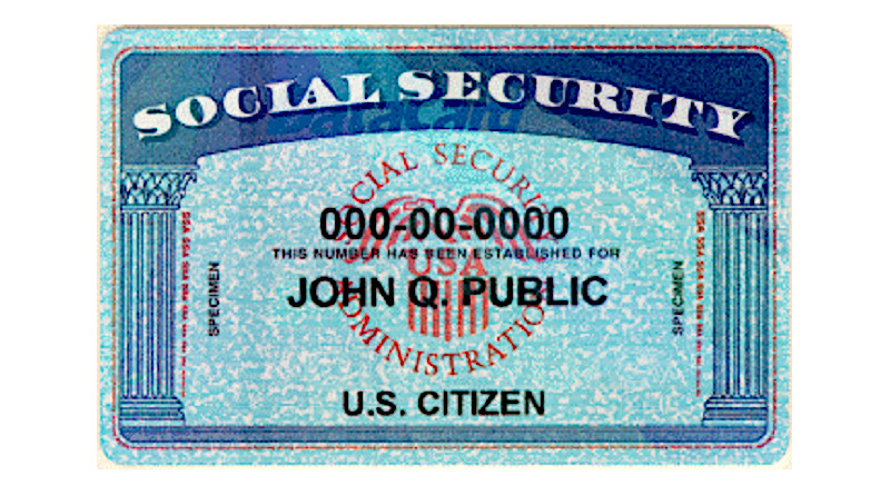 Social Security Card Number