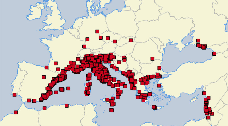 Spread of the Asian Tiger Mosquito (Aedes albopictus) in Europe, December 2019. Graphic: Nils Tjaden.