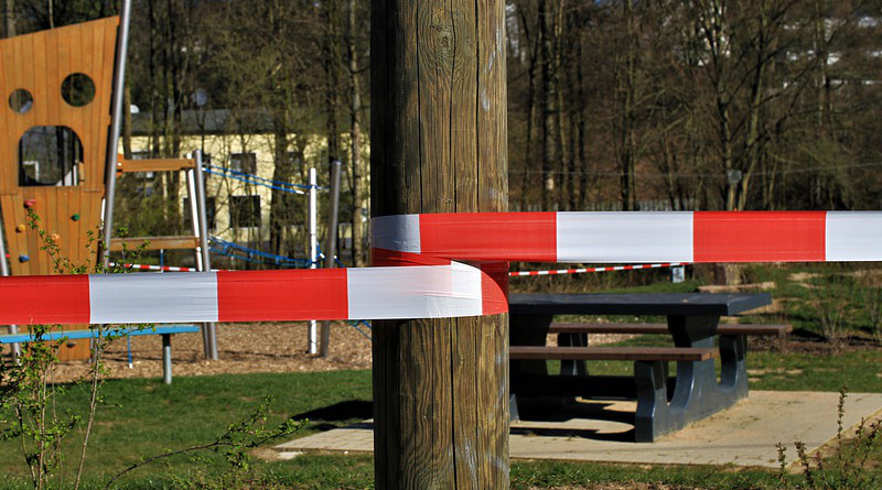 Playground Barrier Coronavirus Curfew Barrier Tape Infection