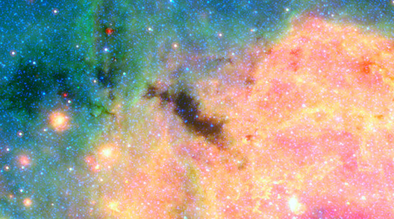 More than 100,000 times the mass of the Sun, the Brick doesn't seem to be forming any massive stars--yet. But based on its immense mass in such a small area, if it does form stars--as scientists think it should--it would be one of the most massive star clusters in the Milky Way galaxy. CREDIT Credits: NASA, JPL-Caltech, and S.V Ramirez (NExSCI/Caltech)