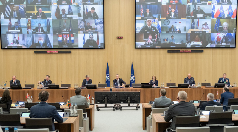 NATO Defence Ministers meet by secure video conference to decide the Alliance’s next steps in the fight against Covid-19. Photo Credit: NATO
